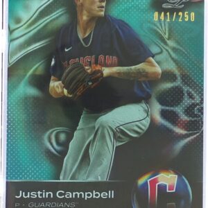 2023 Bowman Platinum Justin Campbell /250 #TOP-31 Top Prospects Aqua Ice Foil