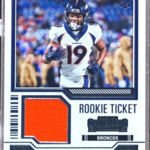 2023 Contenders Marvin Mims RC JSY #TS24 Broncos Rookie Ticket Swatches