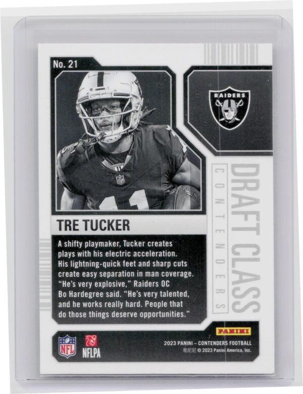 2023 Contenders Tre Tucker Draft Class Contenders #21 Raiders - Image 3