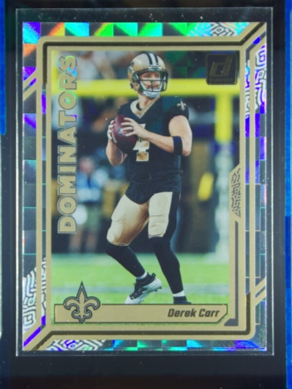 2023 Donruss Derek Carr #D-32 Saints Dominators