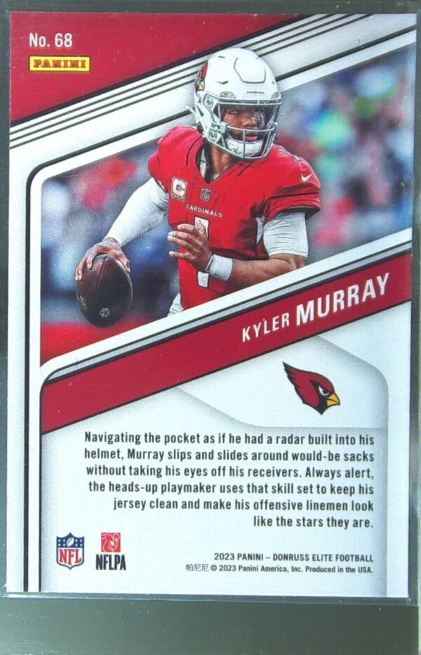 2023 Donruss Elite Kyler Murray Green Disco #68 Cardinals - Image 3