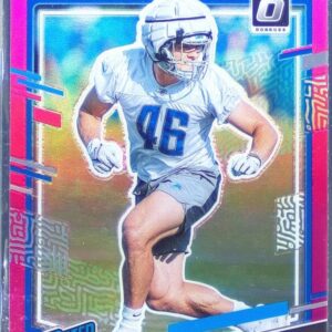 2023 Donruss Jack Campbell #330 Lions Optic Rated Rookie Preview Pink Prizm