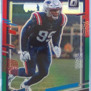 2023 Donruss Keion White #371 Patriots Optic Rated Rookie Preview Red & Green