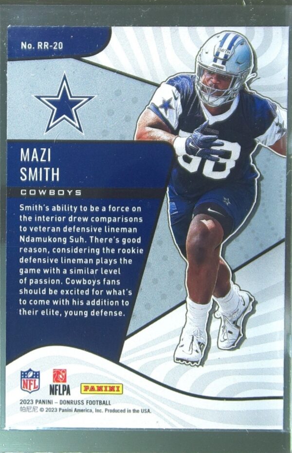 2023 Donruss Mazi Smith /100 RC #RR-20 Cowboys Rookie Revolution Cosmic - Image 3