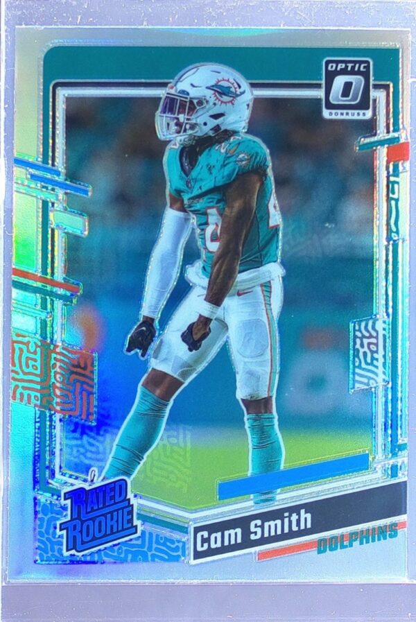 2023 Donruss Optic Cam Smith Holo RC #268 Dolphins