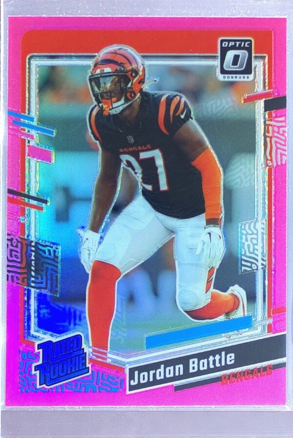 2023 Donruss Optic Jordan Battle Pink RC #221 Bengals