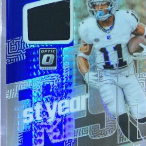 2023 Donruss Optic Tre Tucker JSY RC #FYF-TT Raiders 1st Year Blue Hyper