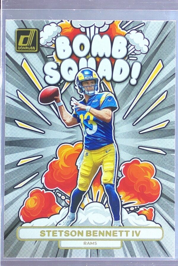 2023 Donruss Stetson Bennett IV RC #BS-4 Rams Bomb Squad