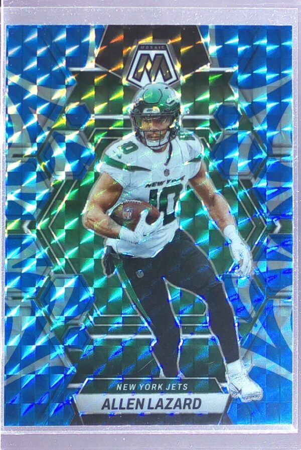 2023 Mosaic Allen Lazard Reactive Blue Mosaic #76 Jets