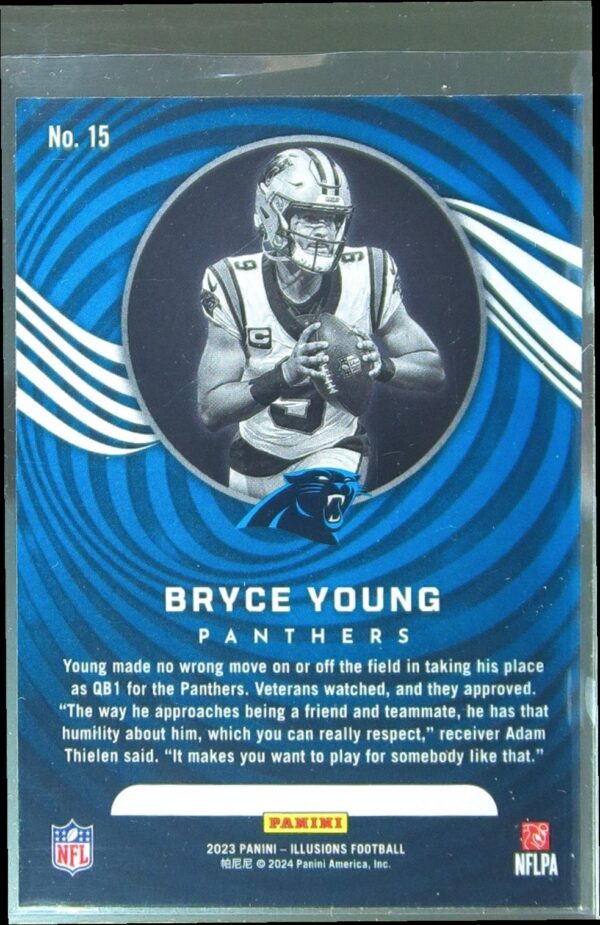 2023 Panini Illusions Bryce Young RC #15 Panthers - Image 3