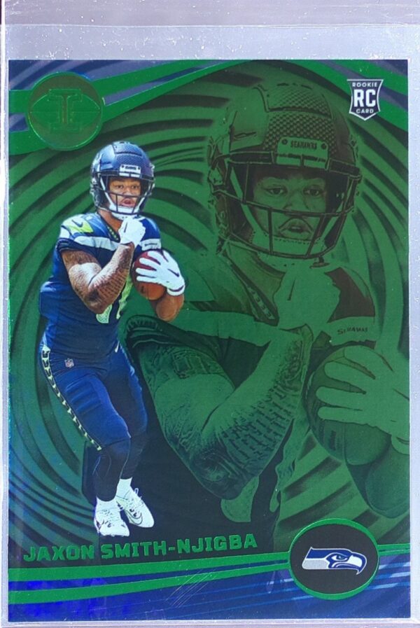 2023 Panini Illusions Jaxon Smith-Njigba RC Emerald Trophy Collection #91