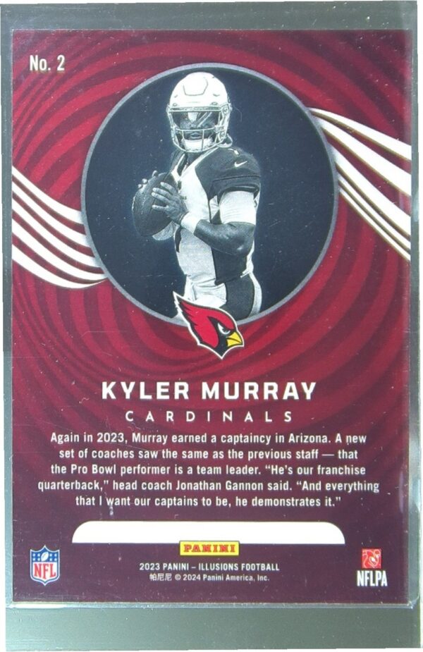 2023 Panini Illusions Kyler Murray Emerald Trophy Collection #2 Cardinals - Image 3
