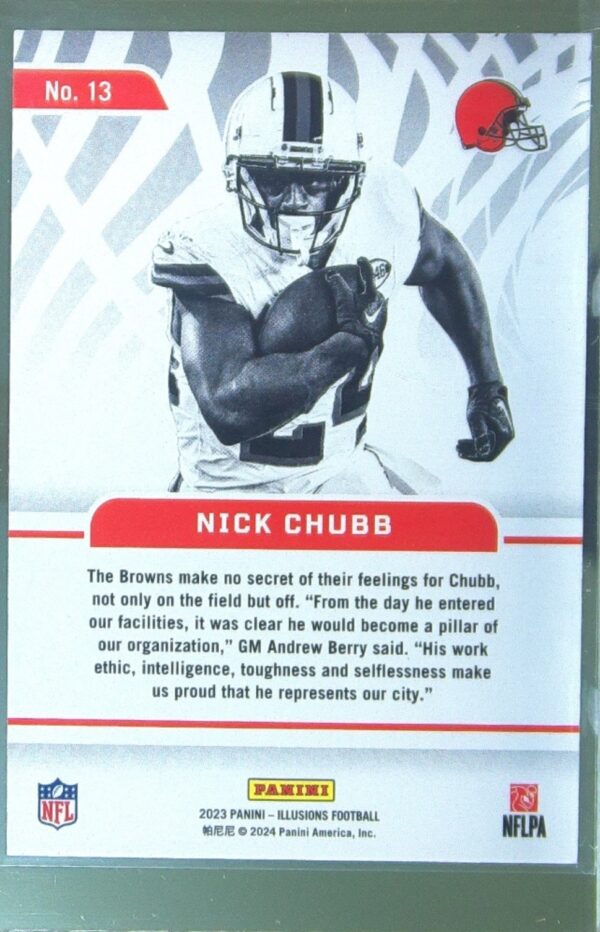 2023 Panini Illusions Nick Chubb #13 Browns Amazing - Image 3