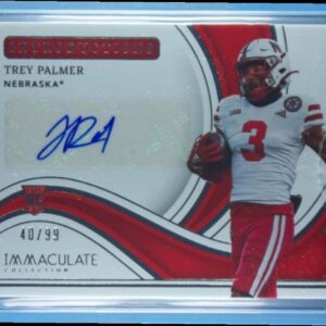 2023 Panini Immaculate Collection Collegiate Trey Palmer AU SN99 #II-TP Cornhusk