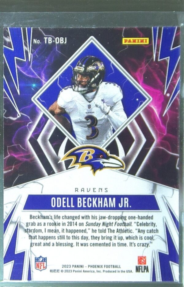 2023 Panini Phoenix Odell Beckham Jr. #TB-OBJ Ravens Thunderbirds - Image 3
