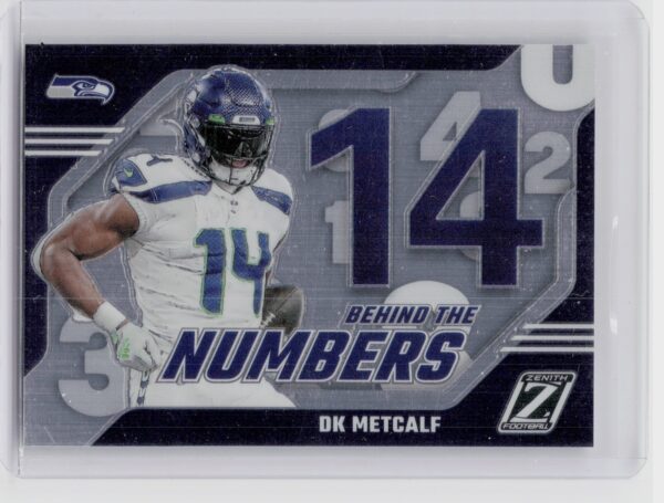 2023 Panini Zenith DK Metcalf #8 Seahawks Behind the Numbers