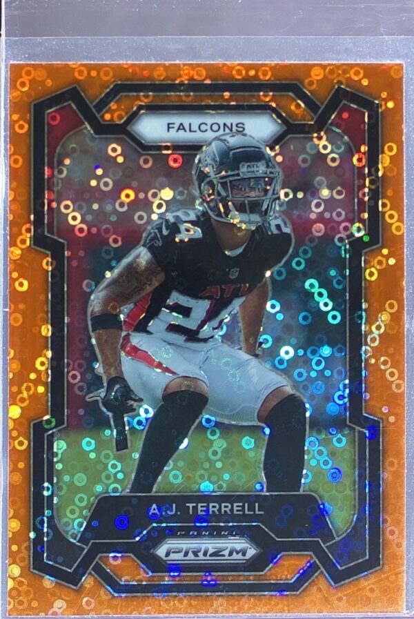 2023 Prizm A.J. Terrell Orange Disco #17 Falcons