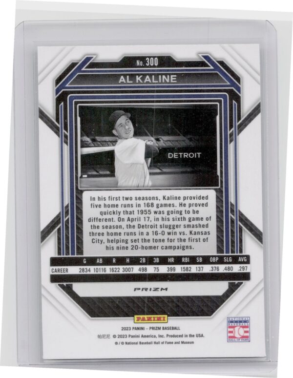 2023 Prizm Al Kaline Green Ice Prizm #300 Tigers - Image 3