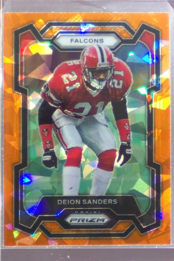 2023 Prizm Deion Sanders Orange Ice #15 Falcons