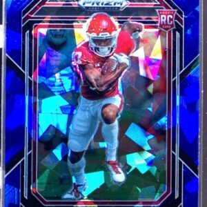 2023 Prizm Draft Picks Marvin Mims Prizms Blue Ice /99 RC #146 Sooners