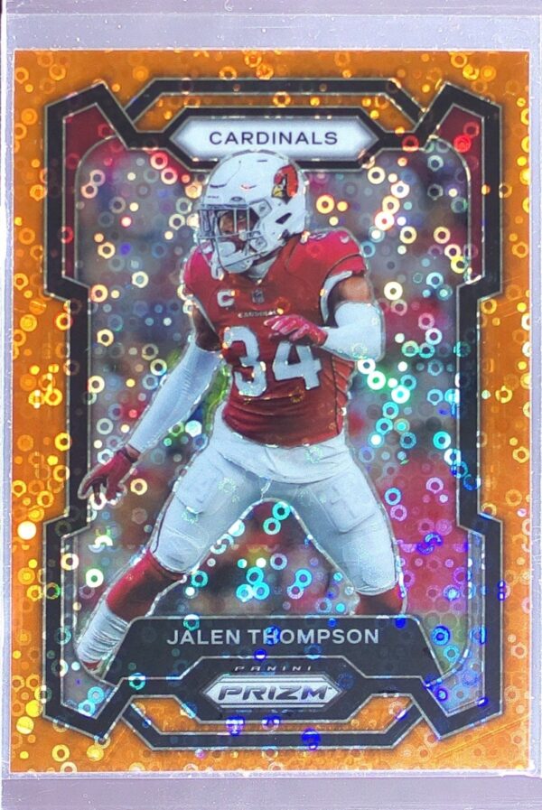 2023 Prizm Jalen Thompson Orange Disco #8 Cardinals