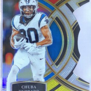 2023 Select Chuba Hubbard Red and Yellow Prizms Die Cuts #191 Panthers