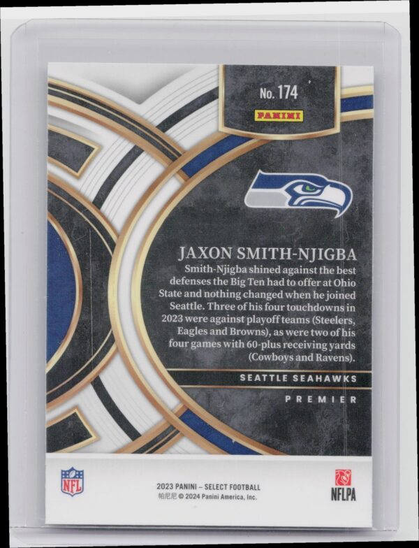 2023 Select Jaxon Smith-Njigba RC #174 Seahawks - Image 3