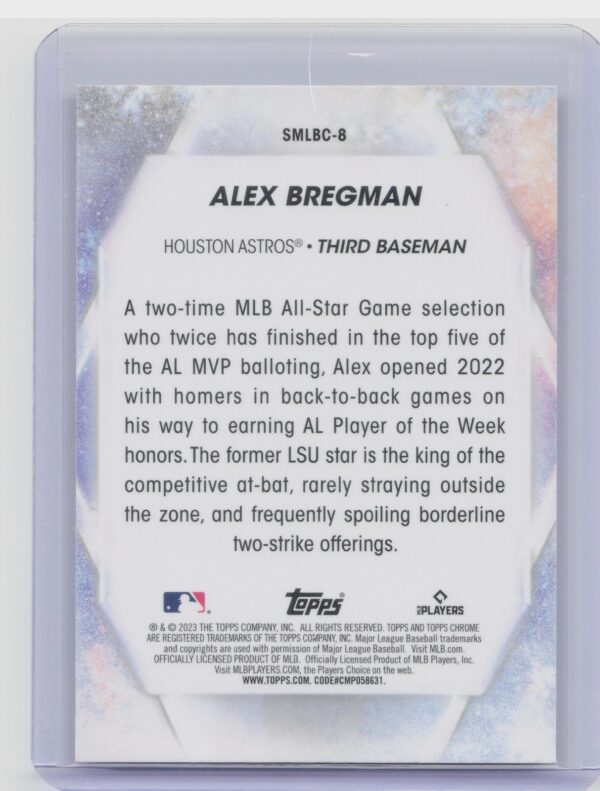 2023 Topps Alex Bregman #SMLB-8 Astros Stars of MLB - Image 3