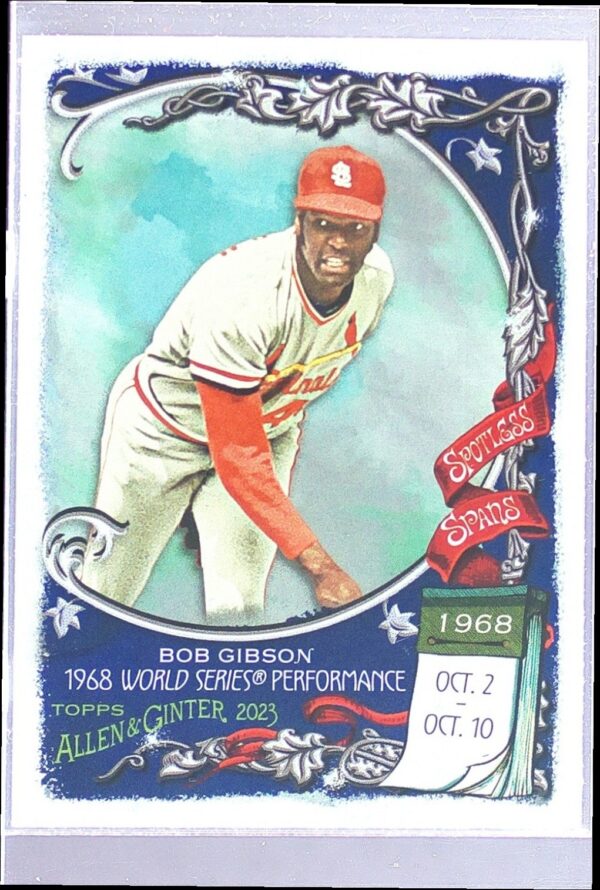 2023 Topps Allen & Ginter Bob Gibson #SS-3 Cardinals Spotless Spans