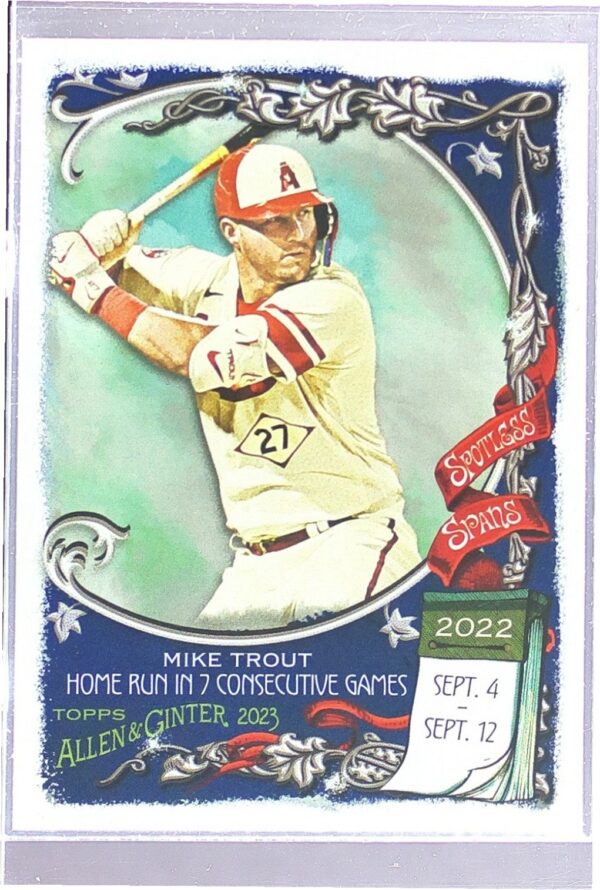 2023 Topps Allen & Ginter Mike Trout #SS-39 Angels Spotless Spans