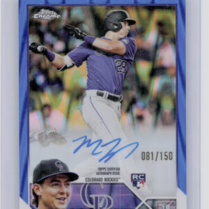 2023 Topps Chrome Michael Toglia AU SN150 #RA-MT Rockies Rookie Autographs Blue
