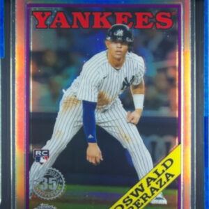 2023 Topps Chrome Oswald Peraza #88BC-16 Yankees 1988 Topps Baseball