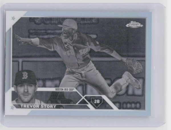2023 Topps Chrome Trevor Story Negative Refractor #23 Boston Red Sox