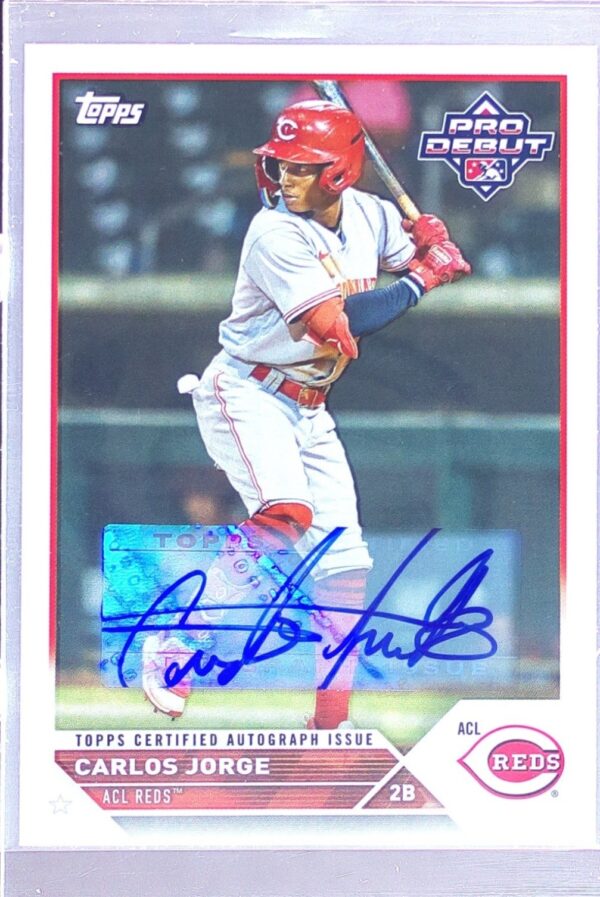 2023 Topps Pro Debut Carlos Jorge Auto #PD-74 Reds Autographs