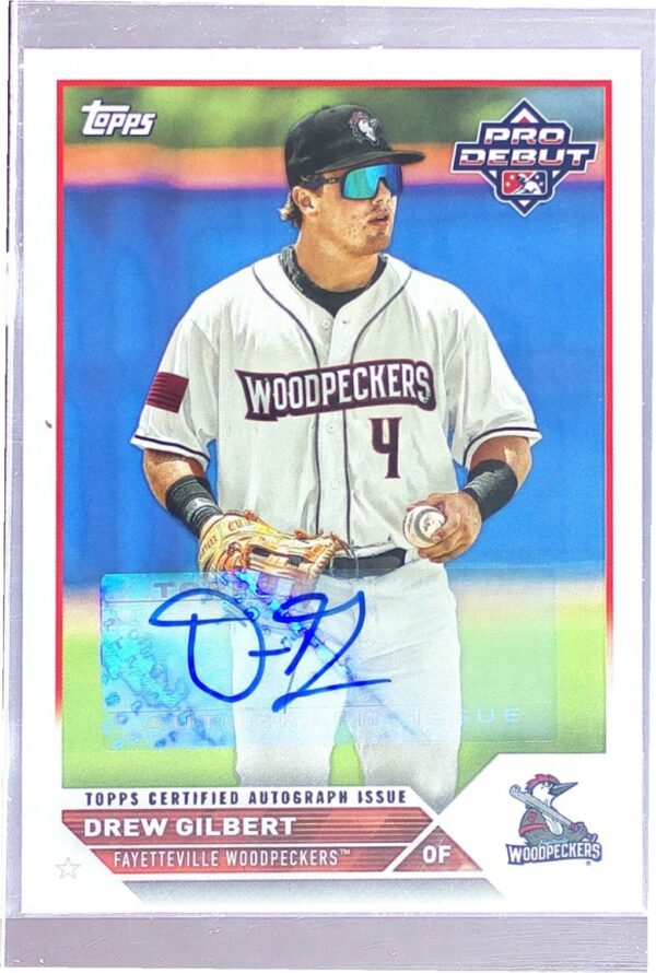 2023 Topps Pro Debut Drew Gilbert Auto #PD-136 Woodpeckers Autographs