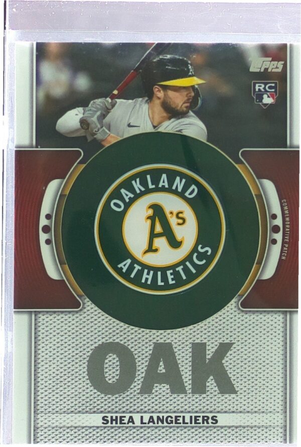 2023 Topps Shea Langeliers RC #TLP-SHL Athletics Team Logo Commemorative Patch