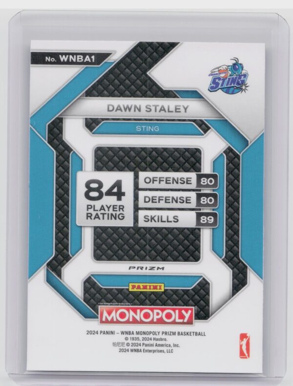 2024-25 Panini Prizm Monopoly WNBA Dawn Staley WNBA1 Sting All Star - Image 3