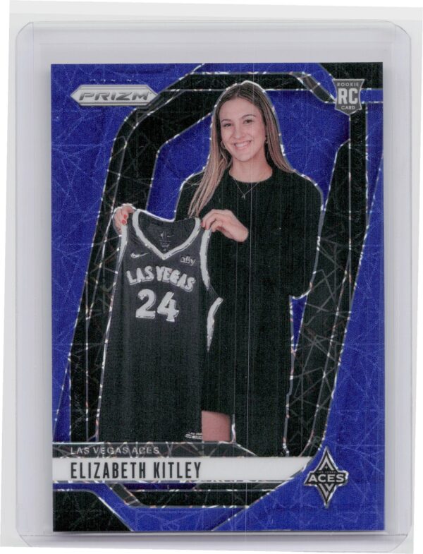 2024-25 Panini Prizm WNBA Elizabeth Kitley Blue Velocity Prizms RC #140 Aces