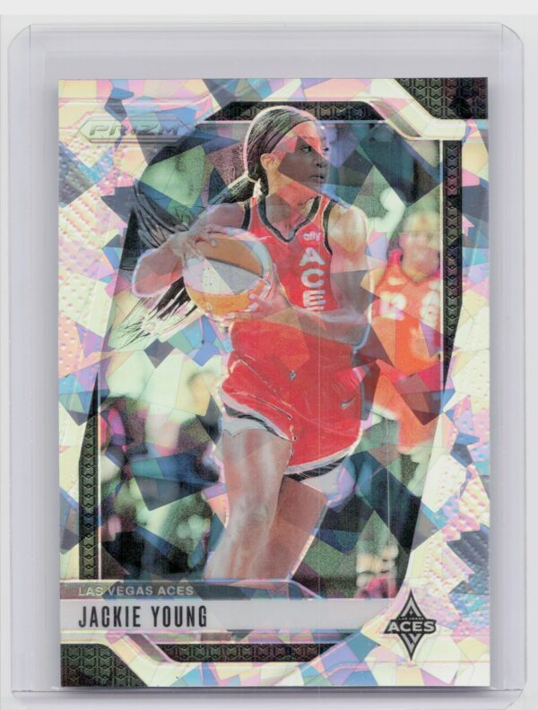 2024-25 Panini Prizm WNBA Jackie Young Ice Prizms #1 Aces