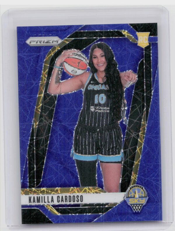 2024-25 Panini Prizm WNBA Kamilla Cardoso Blue Velocity Prizms RC #149 Sky