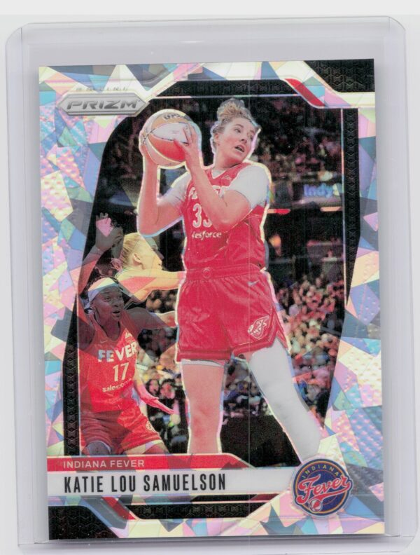 2024-25 Panini Prizm WNBA Katie Lou Samuelson Ice Prizms #128 Fever