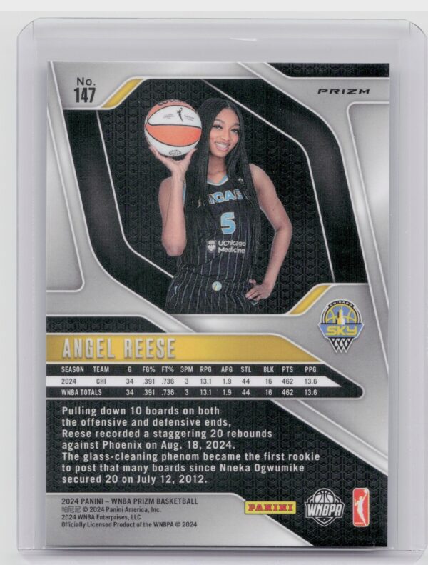 2024-25 Panini Select WNBA Angel Reese Silver Prizms 147 Sky - Image 3