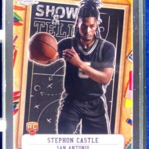 2024-25 Topps Chrome Stephon Castle RC #ST-13 Spurs Show and Tell