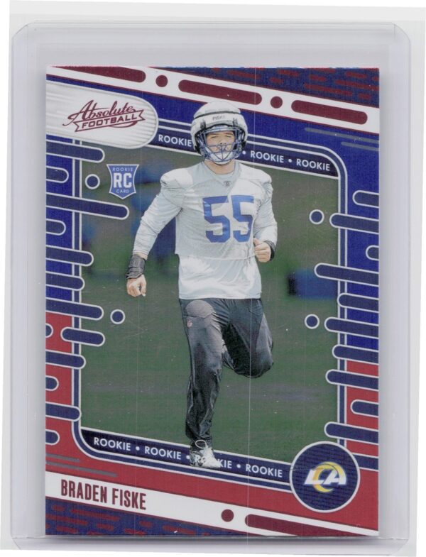 2024 Absolute Braden Fiske Red and Blue RC 139 Rams