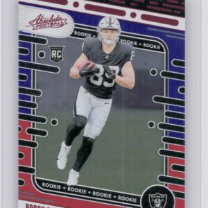 2024 Absolute Brock Bowers Red and Blue RC 113 Raiders