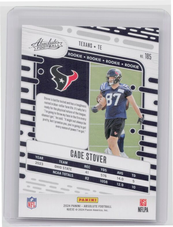 2024 Absolute Cade Stover Red and Blue RC 185 Texans - Image 3