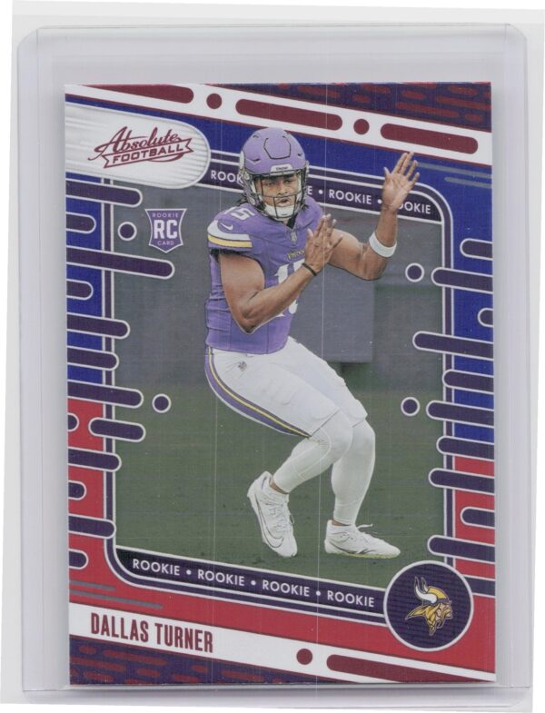 2024 Absolute Dallas Turner Red and Blue RC 117 Vikings