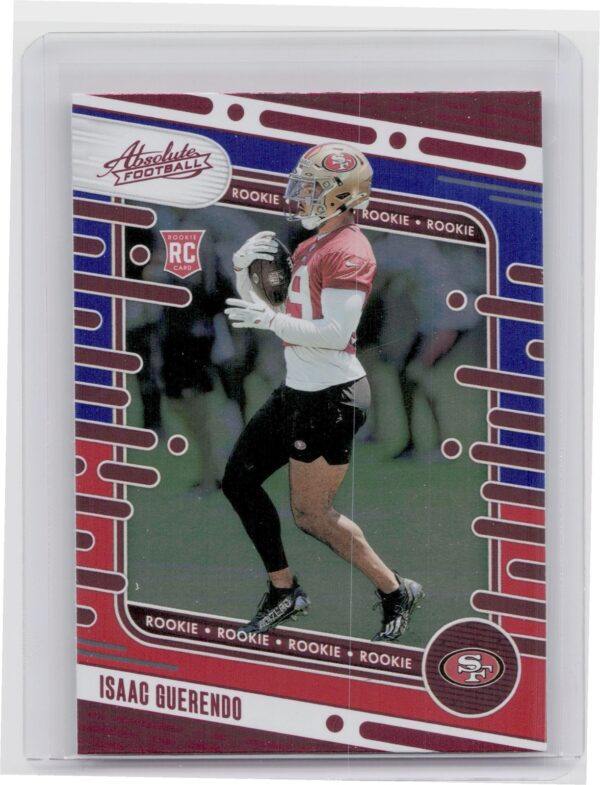 2024 Absolute Isaac Guerendo Red and Blue RC 189 49ers