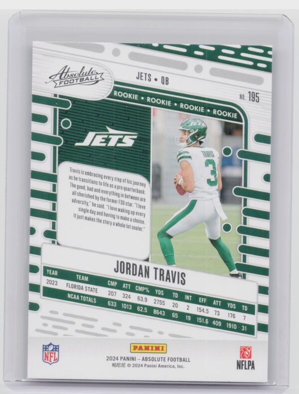 2024 Absolute Jordan Travis Red and Blue RC 195 Jets - Image 3