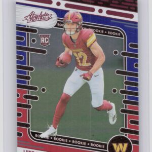 2024 Absolute Luke McCaffrey Red and Blue RC 176 Commanders